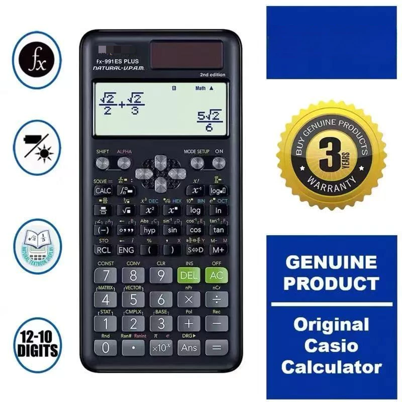 🔥台灣發貨🔥工程計算機 FX-991ES PLUS 科學型 標準型 計算機 9個變數10+2位數