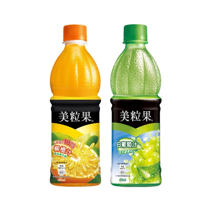 【蝦皮直營】美粒果 柳橙汁/白葡萄汁 450mlx4入組 果汁 蘆薈粒 飲料 飲品