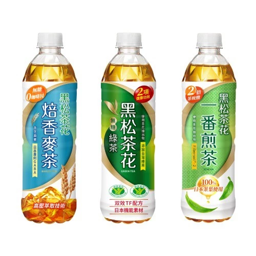 【蝦皮直營】黑松 茶花 580mlx4入組 綠茶/一番煎茶/焙香麥茶 茶 綠茶 麥茶 無糖 飲料