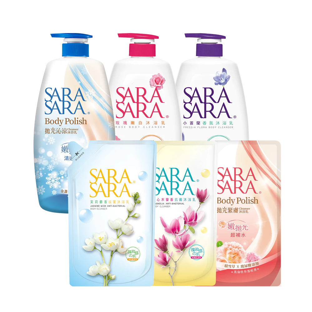 【蝦皮直營】SARA SARA 莎啦莎啦 沐浴乳1000g/800g/110g 補充包 沐浴乳補充包