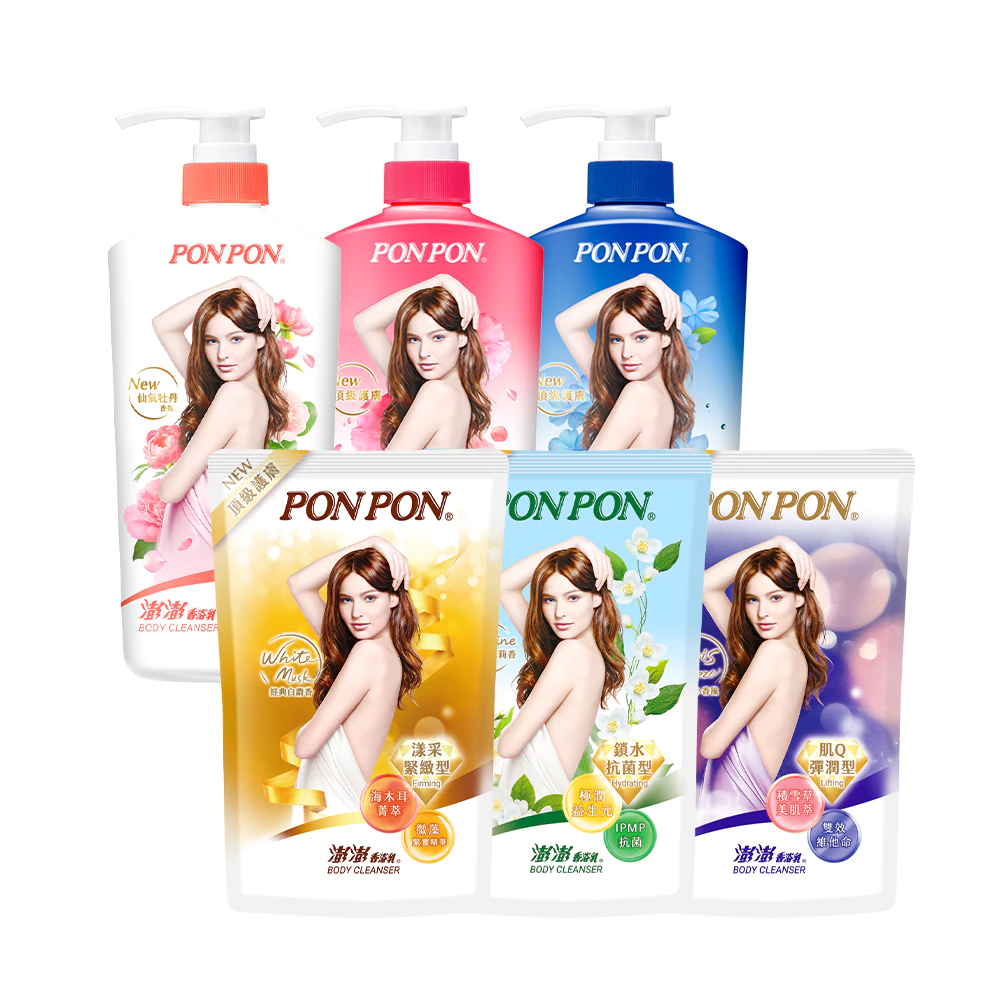 【蝦皮直營】PON PON 澎澎沐浴乳系列-瓶裝 850g/ 補充包700g 亮澤滋潤 清爽