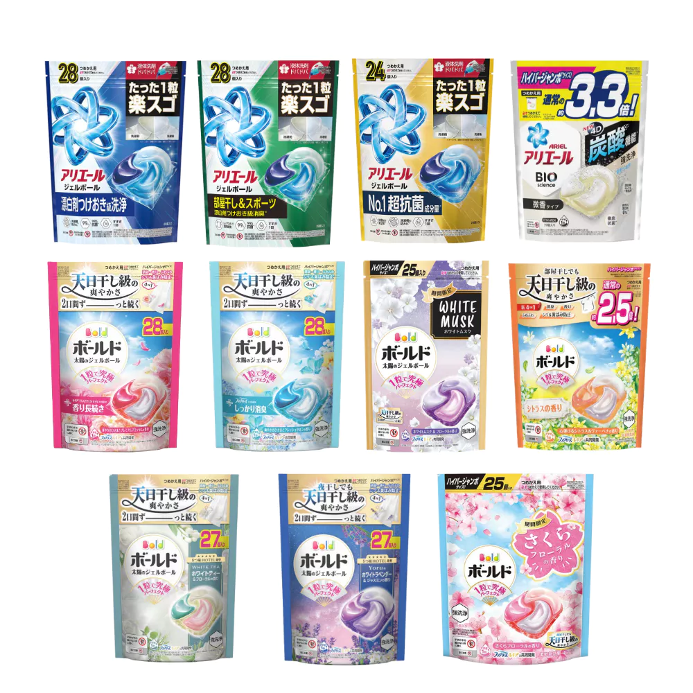 P&G 日本 Ariel Bold 4D炭酸洗衣膠球補充包