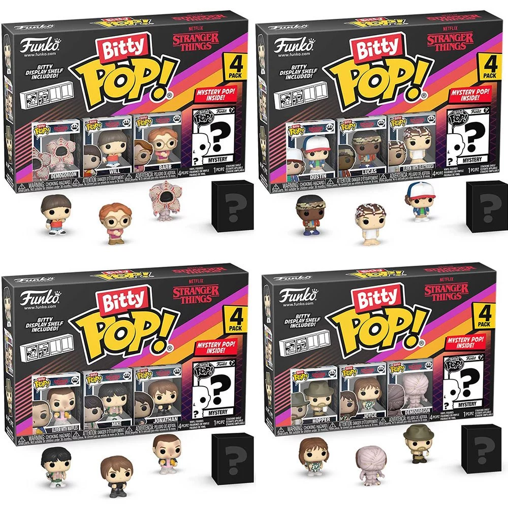 FUNKO Bitty POP 4入組: 怪奇物語 隨機出貨