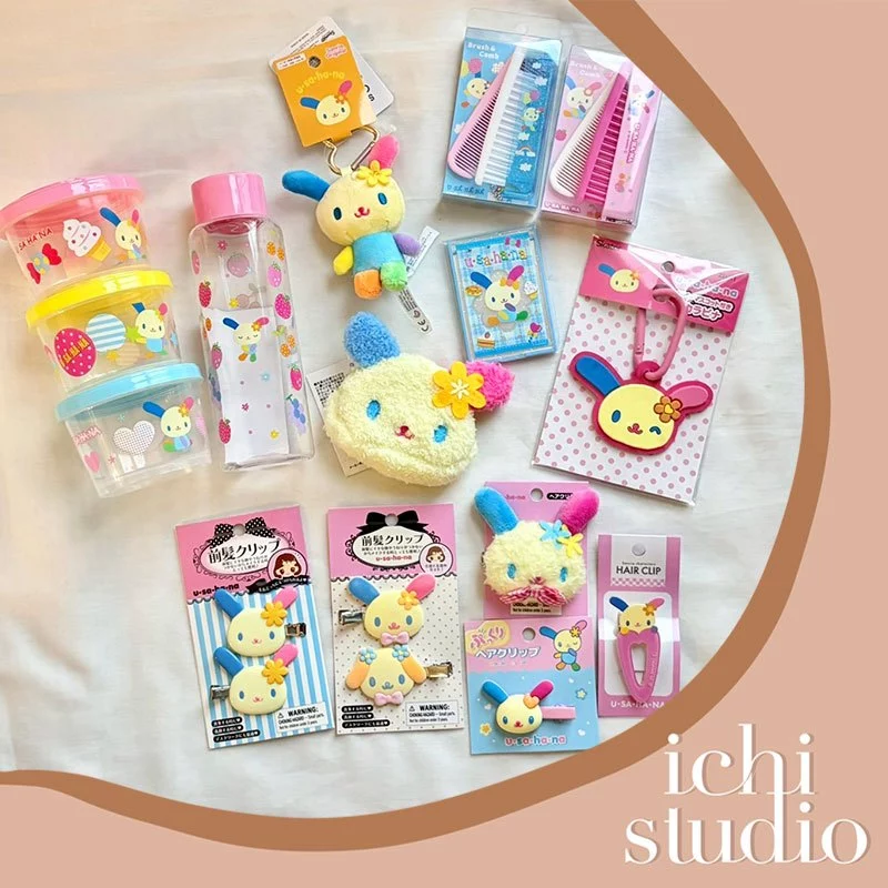 ♡ichi♡現貨 超可愛❗️ 三麗鷗 Usahana 花小兔 愛心扣吊飾 花小兔髮夾 花小兔周邊 鏡子 