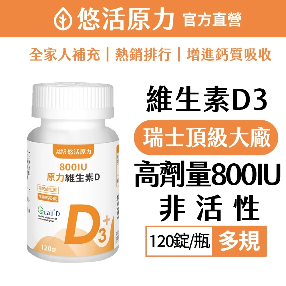 悠活原力 原力維生素D3 800IU